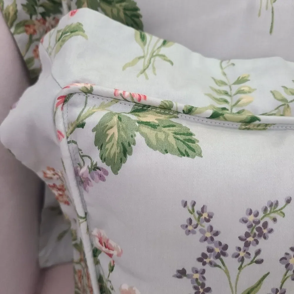 Pair (2) Peacock Alley Floral Pillows 20